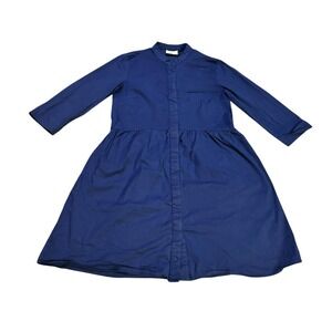 Tuckernuck Navy Blue Midi Shirt Dress
